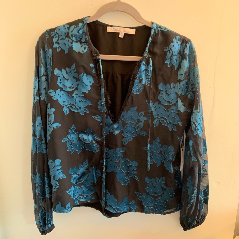 •Lovers + Friends• Floral Blouse